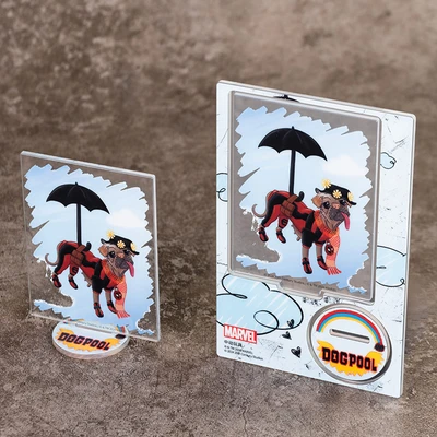 Gambar Top Gear Deadpool 3 Movie Miniatur Dekorasi Stand Akrilik S3 - Biru