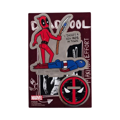 Gambar Top Gear Deadpool 3 Movie Miniatur Dekorasi Stand Akrilik S4 - Merah