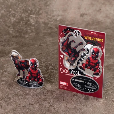 Gambar Top Gear Deadpool 3 Movie Miniatur Dekorasi Stand Akrilik S5 - Merah