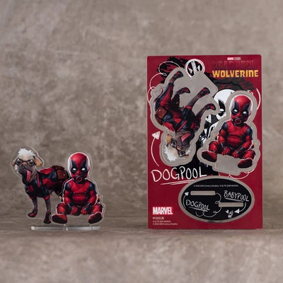 Gambar Top Gear Deadpool 3 Movie Miniatur Dekorasi Stand Akrilik S5 - Merah