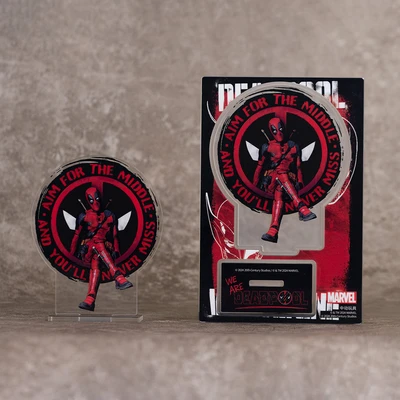 Gambar Top Gear Deadpool 3 Movie Miniatur Dekorasi Stand Akrilik S7 - Hitam/merah