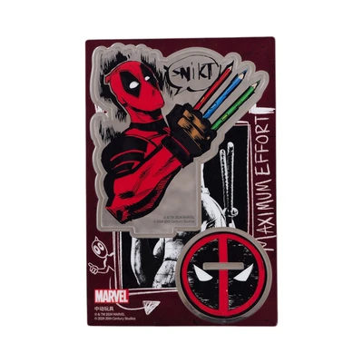 Gambar Top Gear Deadpool 3 Movie Miniatur Dekorasi Stand Akrilik S8 - Merah