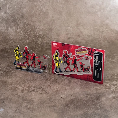 Gambar Top Gear Deadpool 3 Movie Miniatur Dekorasi Stand Akrilik 13 - Merah