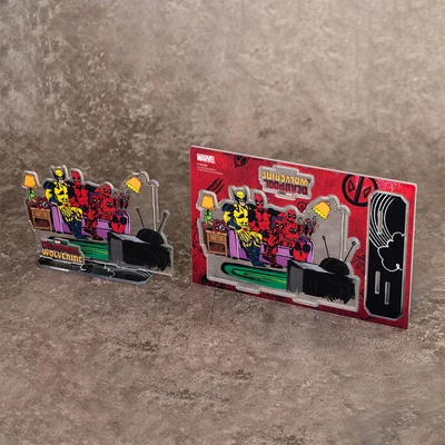 Gambar Top Gear Deadpool 3 Movie Miniatur Dekorasi Stand Akrilik 14 - Mix