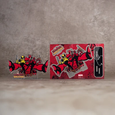 Gambar Top Gear Deadpool 3 Movie Miniatur Dekorasi Stand Akrilik S15 - Merah