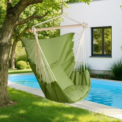 Gambar Soleil Kursi Ayun Gantung Dengan Bantal - Hijau