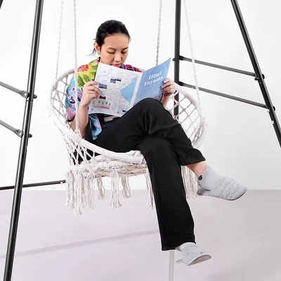 Gambar Soleil Kursi Ayun Gantung Dengan Cushion Rope - Putih