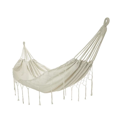 Gambar Soleil Hammock Bed Dengan Tassels - Putih