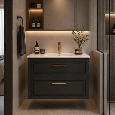 Gambar Informa Hugo Kabinet Kamar Mandi - Abu-Abu