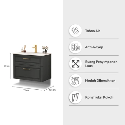 Gambar Informa Hugo Kabinet Kamar Mandi - Abu-Abu