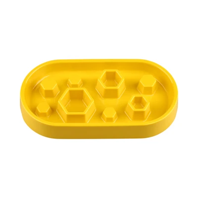 Gambar Pet Kingdom Tempat Makan Hewan Slow Feeder Honeycomb - Kuning