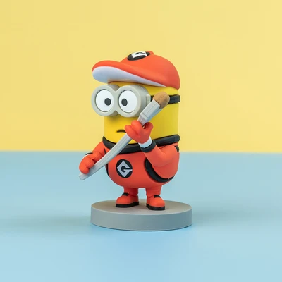 Gambar Yolopark Despicable Me 4 Minifigure Minions Workwear Ron 8 Cm - Kuning