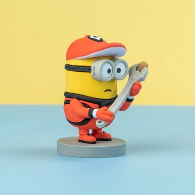 Gambar Yolopark Despicable Me 4 Minifigure Minions Workwear Ron 8 Cm - Kuning