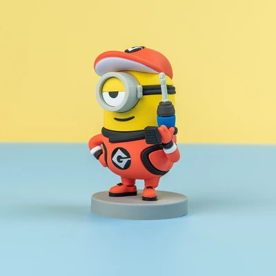 Gambar Yolopark Despicable Me 4 Minifigure Minions Workwear Carl 8 Cm - Kuning