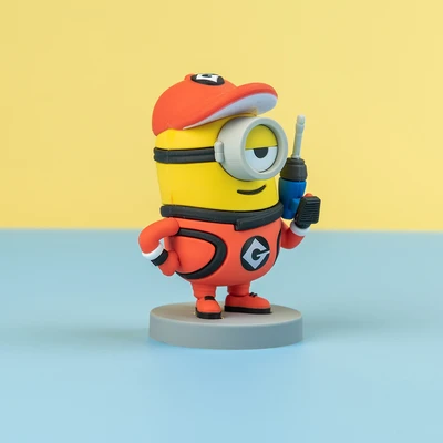 Gambar Yolopark Despicable Me 4 Minifigure Minions Workwear Carl 8 Cm - Kuning