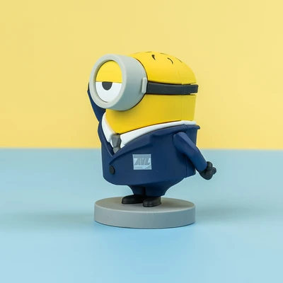 Gambar Yolopark Despicable Me 4 Minifigure Minions Agent Jerry 8 Cm - Kuning