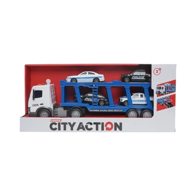 Gambar Cruzer 1:18 Set City Action Friction Double Deck Truck - Mix