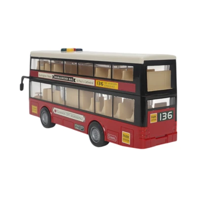 Gambar Cruzer 1:16 City Action Friction Double Decker Bus - Merah