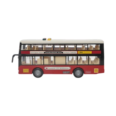 Gambar Cruzer 1:16 City Action Friction Double Decker Bus - Merah