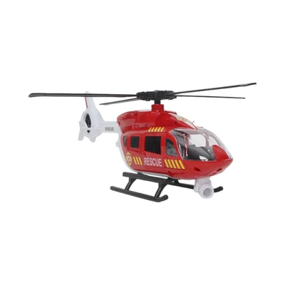 Gambar Cruzer 1:14 City Action Friction Friction Fire Rescue Helicopter - Merah