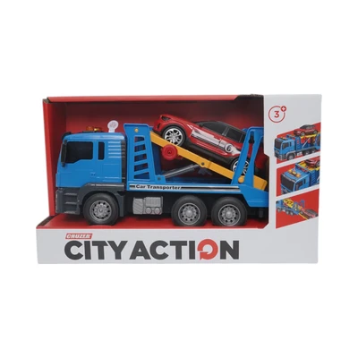 Gambar Cruzer 1:14 Set City Action Friction Double Deck Truck - Biru