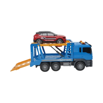 Gambar Cruzer 1:14 Set City Action Friction Double Deck Truck - Biru