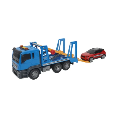 Gambar Cruzer 1:14 Set City Action Friction Double Deck Truck - Biru