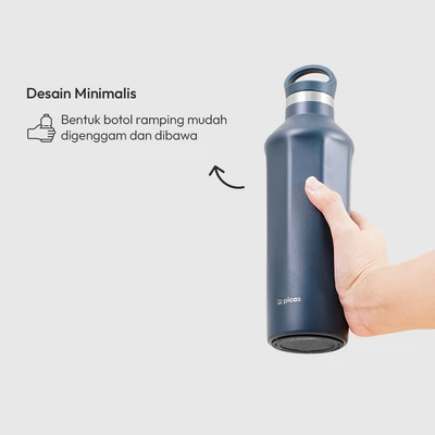 Gambar Picas Botol Vacuum Flask Stainless Steel Metallic 500 ml - Biru Navy