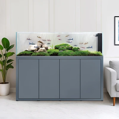 Gambar Fishland Set Aquarium & Kabinet - Hitam