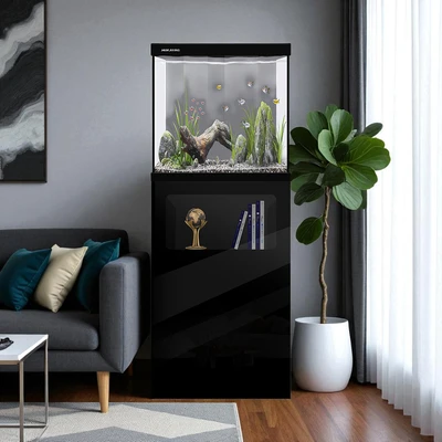 Gambar Fishland Set Aquarium & Kabinet - Hitam