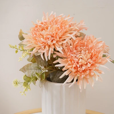 Gambar Informa Bunga Artifisial Chrysanthemum Bunch 27x18x41 cm - Peach