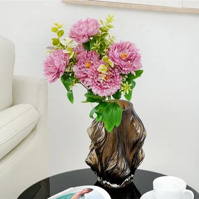 Gambar Informa Bunga Artifisial Peony 23x23x48 cm - Ungu