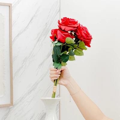 Gambar Informa Bunga Artifisial Rose 20x12x67 cm - Merah