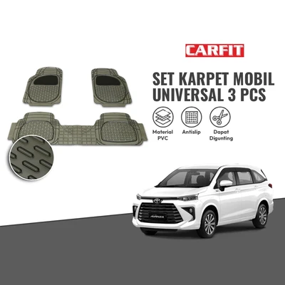 Gambar Carfit Set 3 Pcs Karpet Mobil - Abu-Abu Smoke