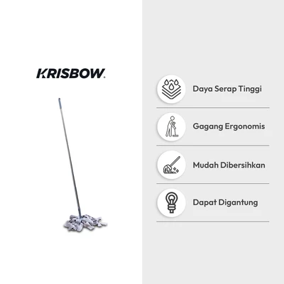 Gambar Krisbow Alat Pel Micro Fabric - Abu-Abu