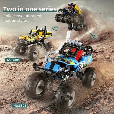 Gambar Im Master Mechanical Master Offroad Vehicle Pull Back Set 193 Pcs 5803 - Biru