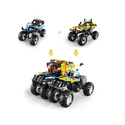Gambar Im Master Mechanical Master Offroad Vehicle Pull Back Set 199 Pcs 5804 - Kuning