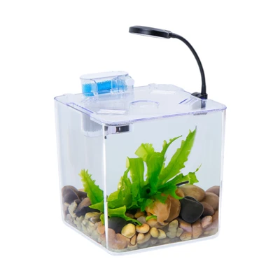Gambar APA Set Aquarium Cube Betta Transparant