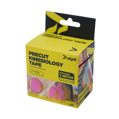 Gambar Alph 5 cmx5 Mtr Plester Kinesiologi Precut - Pink