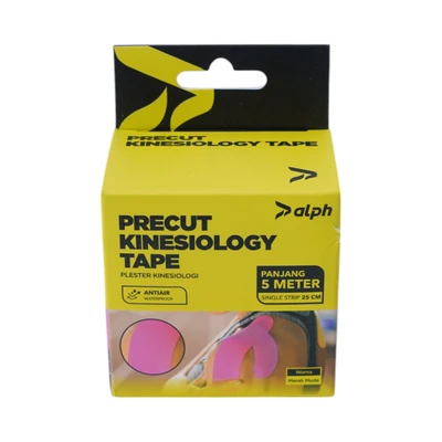 Gambar Alph 5 cmx5 Mtr Plester Kinesiologi Precut - Pink