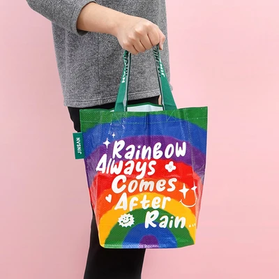 Gambar Ataru Tas Belanja Woven Rainbow Ukuran S - Mix