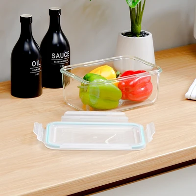 Gambar Glasslock Classic Wadah Makanan Rectangle 1.8 Liter - Biru