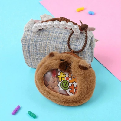 Gambar Ataru Gantungan Kunci Capybara Plush Pouch - Cokelat