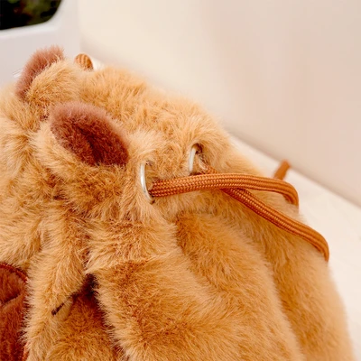Gambar Ataru Pouch Drawstring Capybara - Cokelat