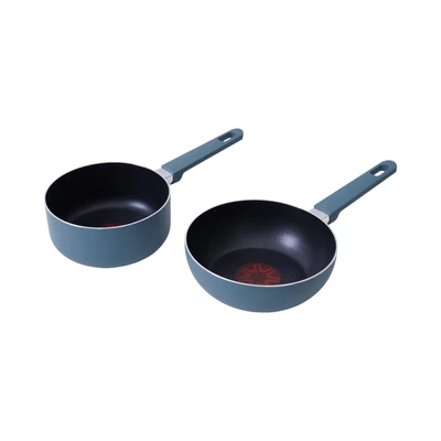 Gambar Culinart Thermospot Wajan Wok & Panci Saucepan Non-Stick Coating Set 2 pcs - Biru