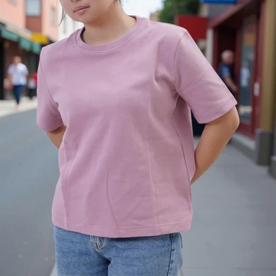 Gambar Ataru T-Shirt Wanita Basic All Size - Pink Dusty