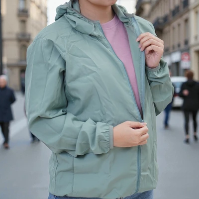 Gambar Ataru Jaket Foldable Wanita - Hijau Sage