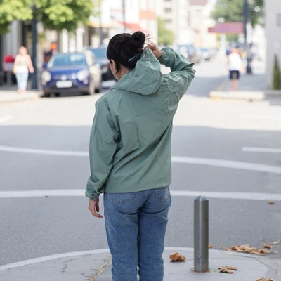 Gambar Ataru Jaket Foldable Wanita - Hijau Sage
