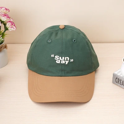 Gambar Ataru Topi Baseball Block Sunday - Hijau/Cokelat