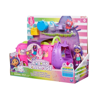 Gambar Gabby's Dollhouse Playset Purrfect Party Bus - Mix